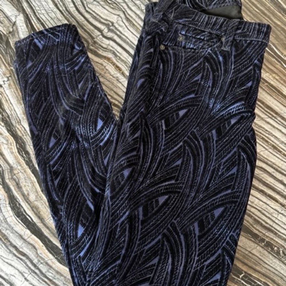 Velvet Paisley Skinny Jeans